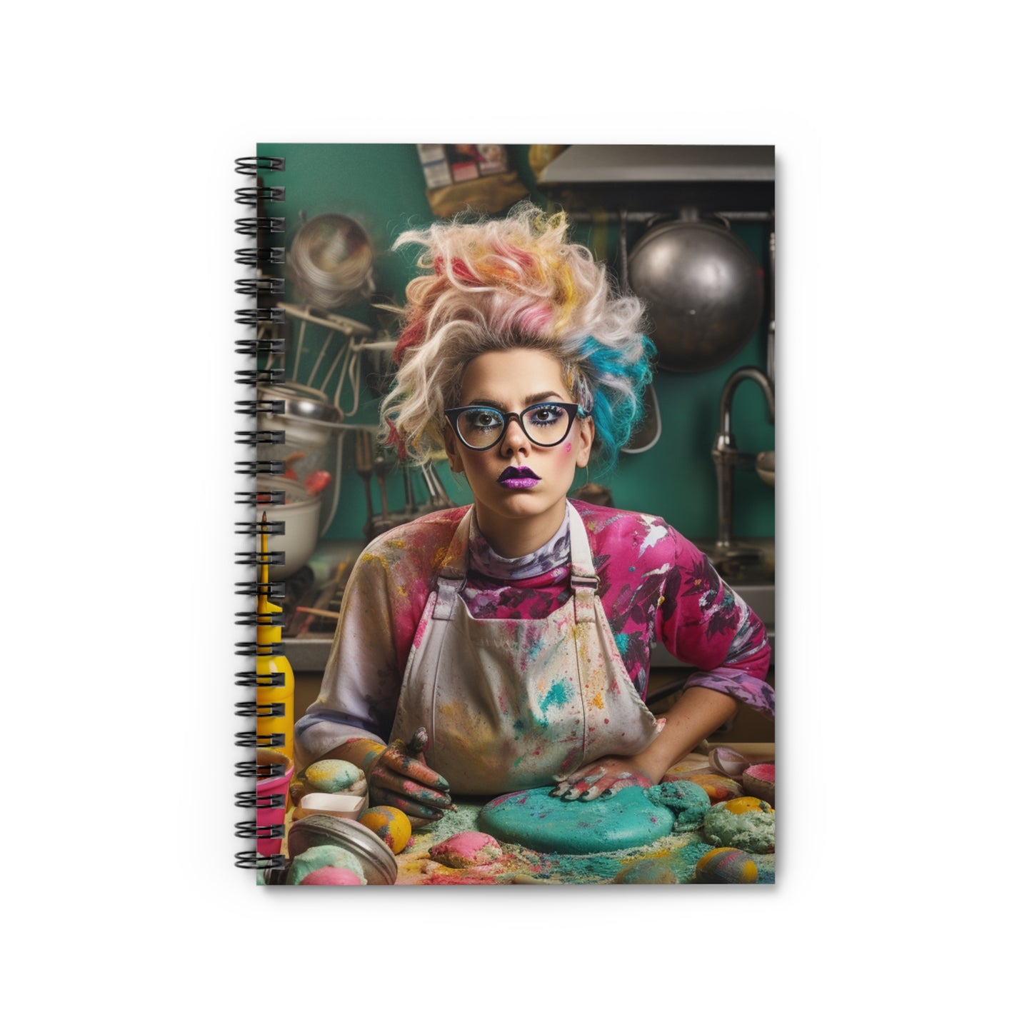 The Frazzled Cake Baker - Spiral Notebook - Ruled Line