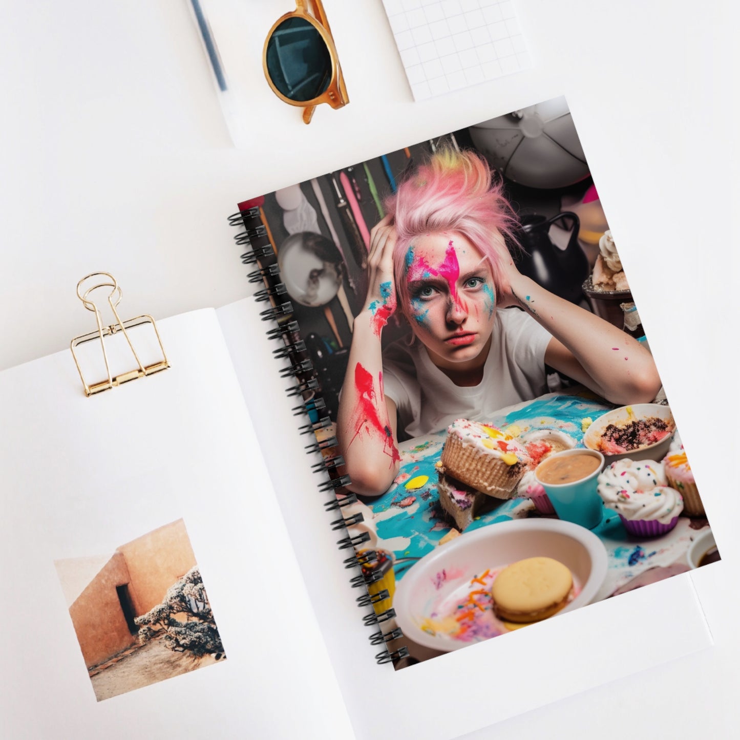 The Frazzled Cake Baker Spiral Notebook - Ruled Line