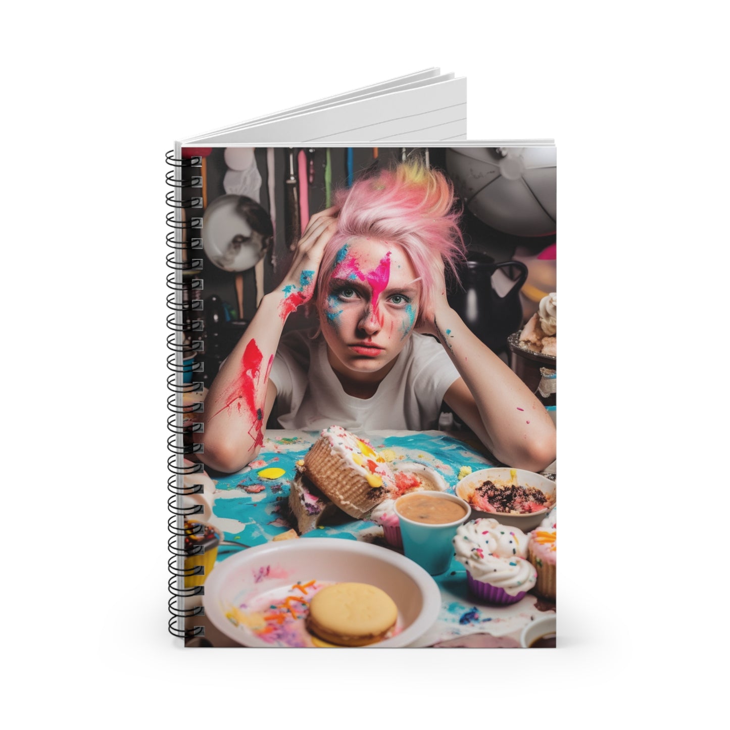 The Frazzled Cake Baker Spiral Notebook - Ruled Line