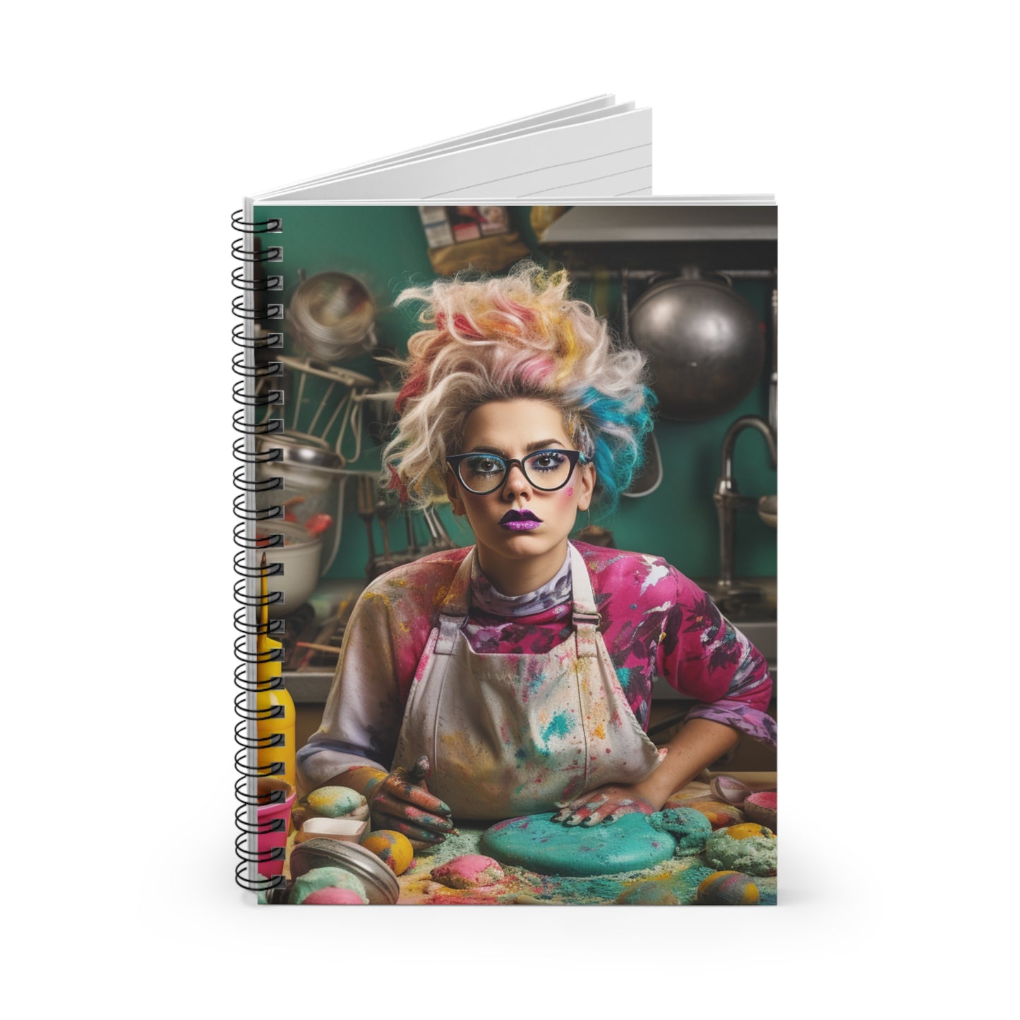 The Frazzled Cake Baker - Spiral Notebook - Ruled Line