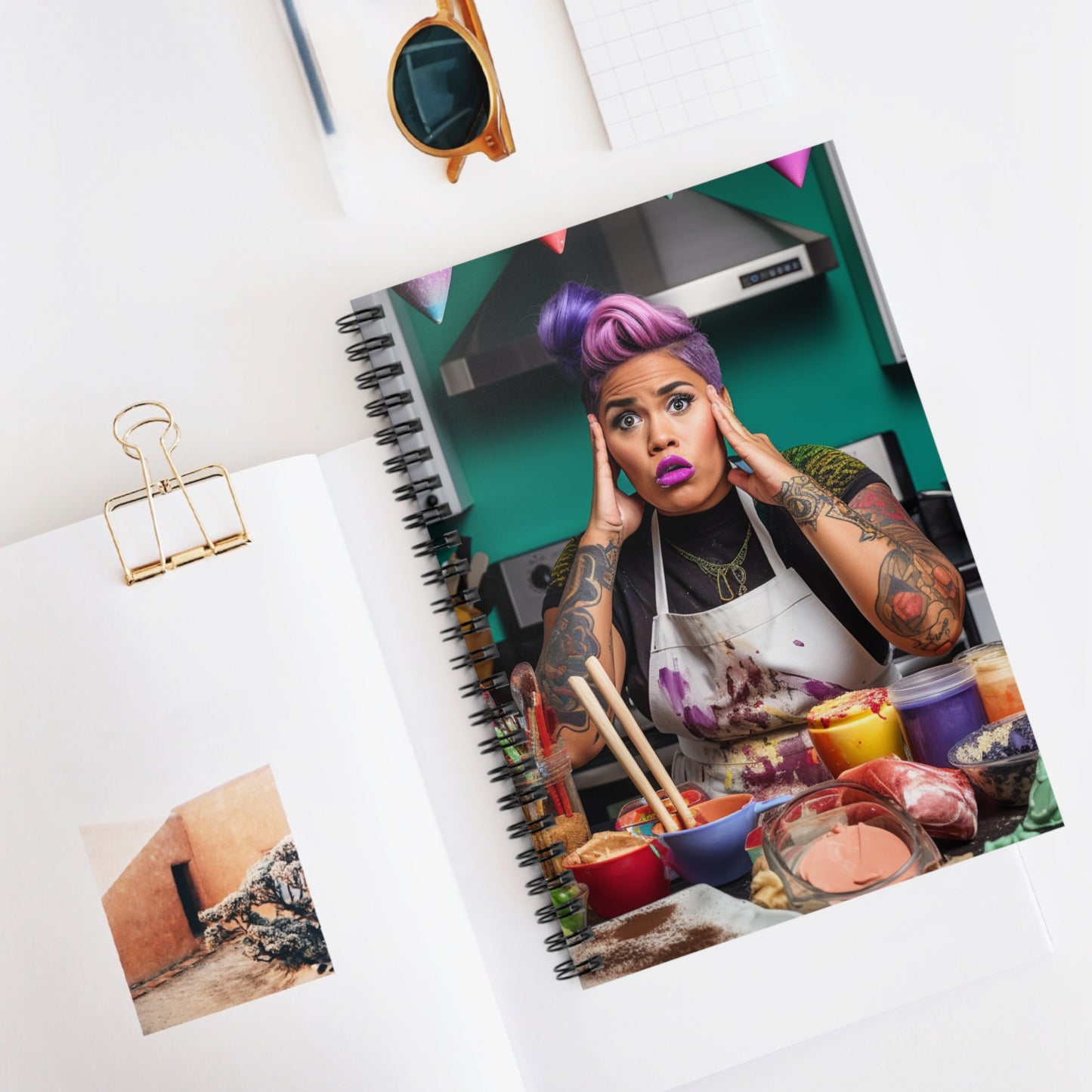 The Frazzled Cake Baker - Spiral Notebook - Ruled Line