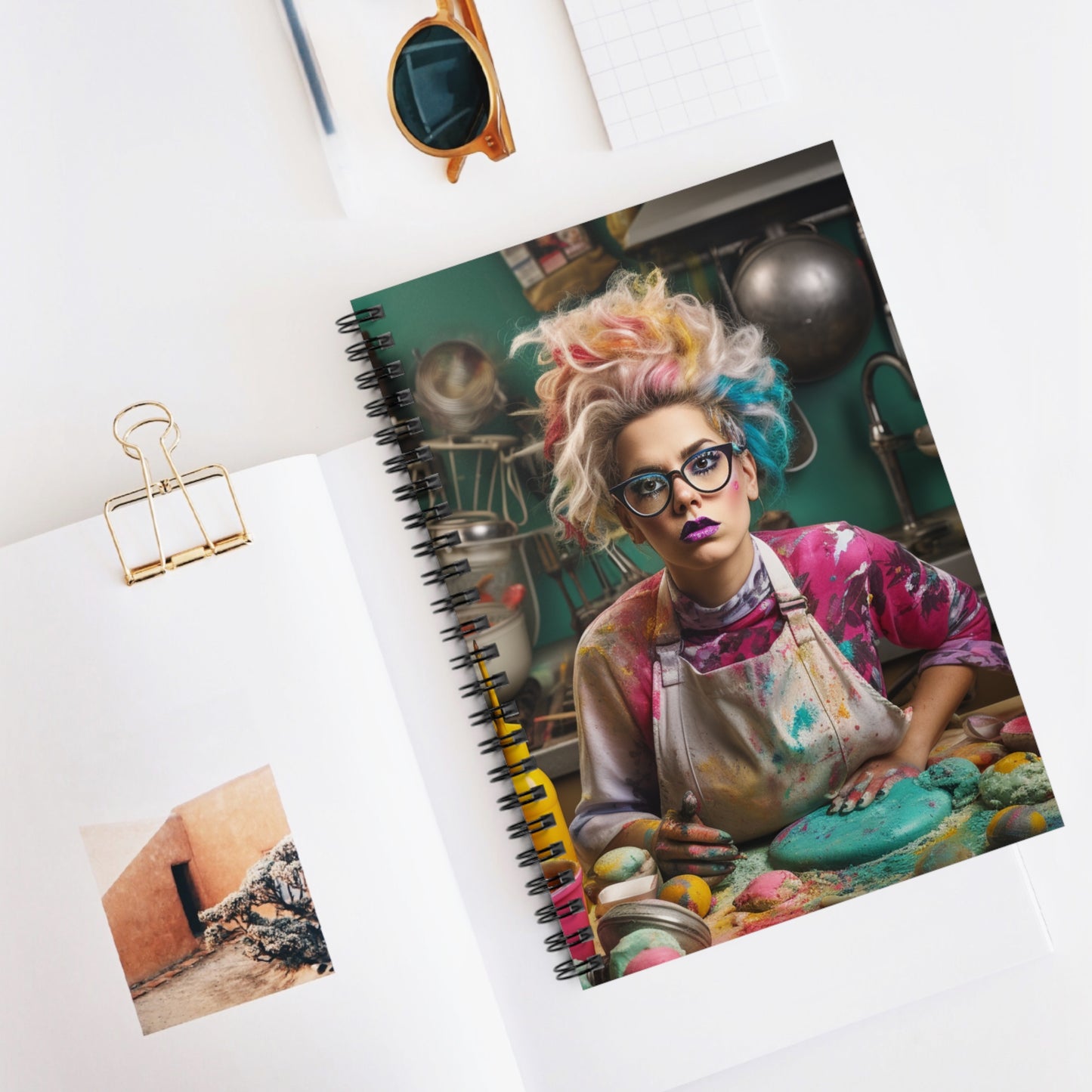 The Frazzled Cake Baker - Spiral Notebook - Ruled Line