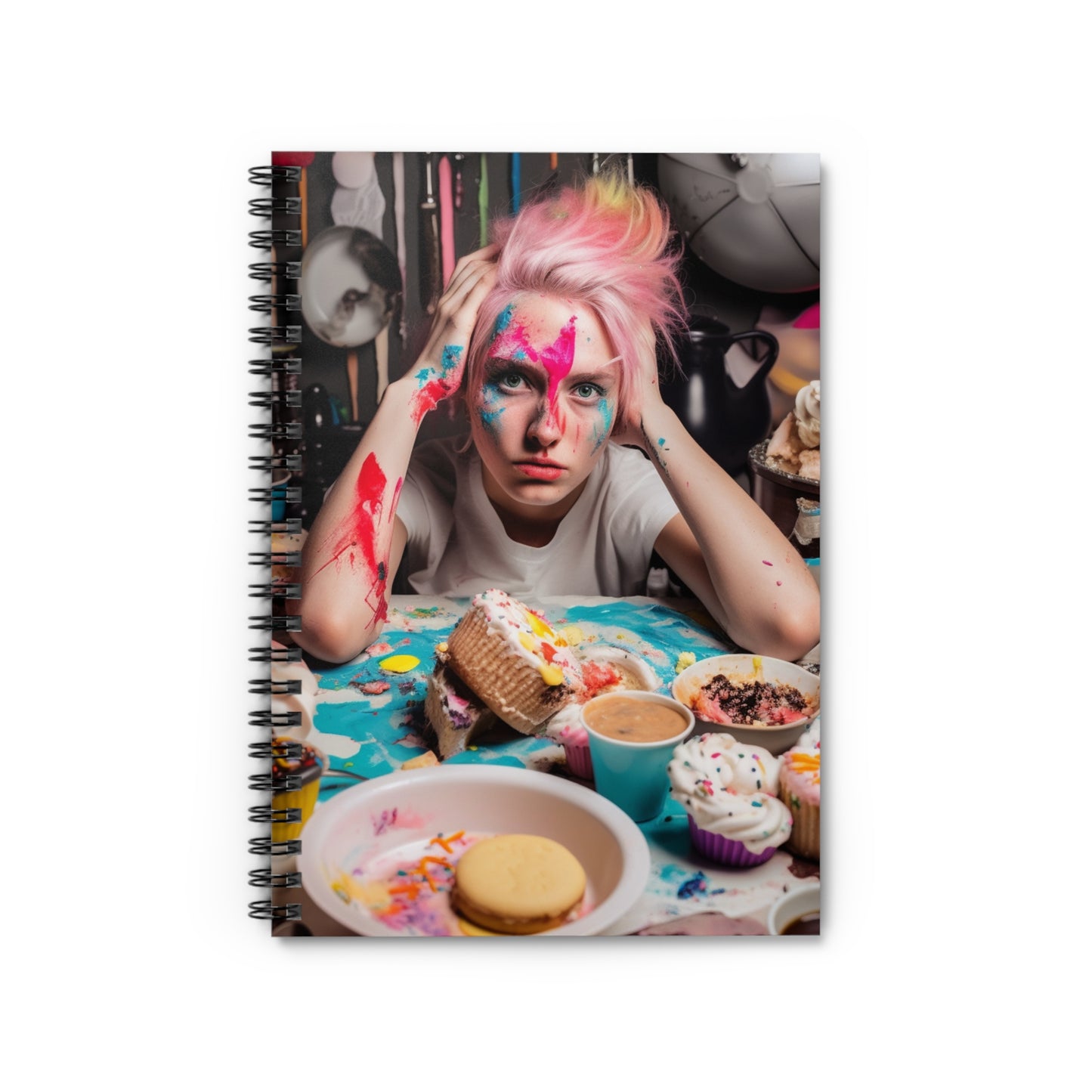 The Frazzled Cake Baker Spiral Notebook - Ruled Line