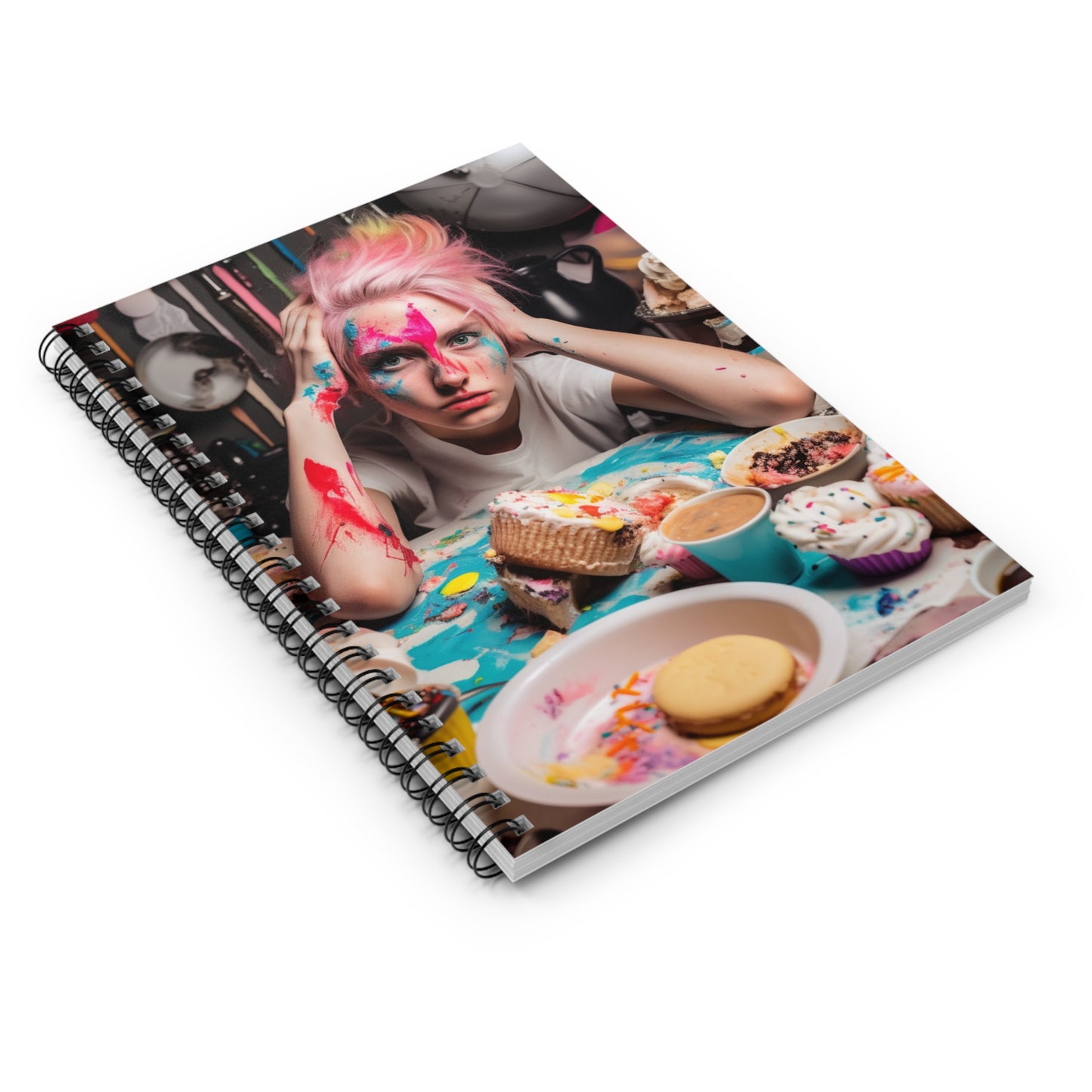 The Frazzled Cake Baker Spiral Notebook - Ruled Line