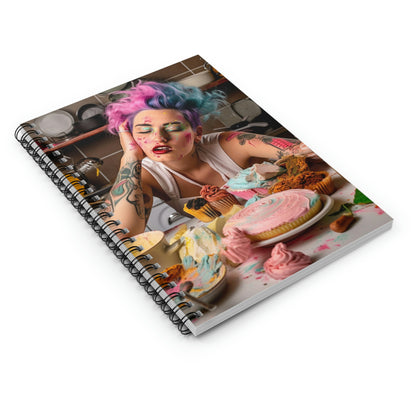The Frazzled Cake Baker - Spiral Notebook - Ruled Line